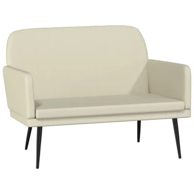 Zdjęcie produktu dla vidaXL Ławka kremowa 107x80x81 cm imitacja skóry