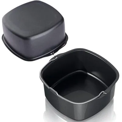 Image de Moule pour friteuse à air - Moule de cuisson pour friteuse à air - Moule antiadhésif pour friteuse à air - Accessoires pour friteuse à air - Moule à pizza - Moule de 22 cm (8,7 pouces) pour friteuse à air