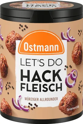 Produktbild von Ostmann Lets Do Hackfleisch Gewürzzubereitung aromatisch Packung 60g