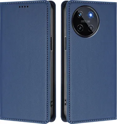 Immagine prodotto di Custodia in pelle per Realme 11 4G, custodia a libro magnetica in Finto cuoio con supporto, blu scuro