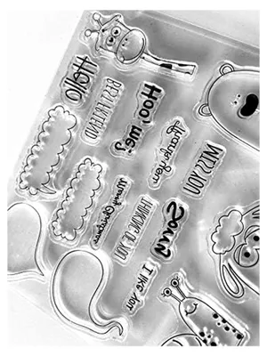 Produktbild von Tiersprechende Box "Bester Freund Danke Vermisse Dich Frohe Weihnachten Denke an Dich", transparenter Stempel für Kartengestaltung, Dekoration, klare Stempel