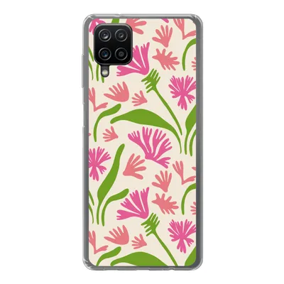 Produktbild von MuchoWow® Handyhülle Schutzhülle Hülle für Samsung Galaxy A12 Blume - Muster - Blatt Silikon Softcase Handy Hülle - Bild