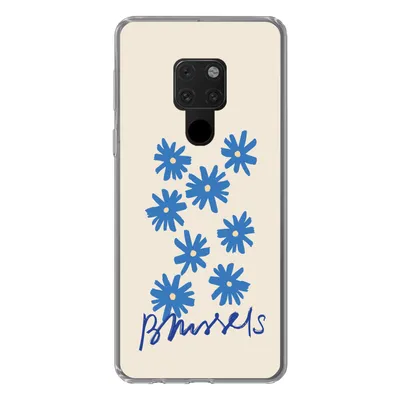 Produktbild von MuchoWow® Handyhülle Schutzhülle Hülle für Huawei P40 Lite Blume - Design - Brüssel - Minimalismus Silikon Softcase Handy Hülle - Handy