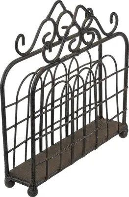 Produktbild von Vintage Serviettenständer in dunkelrostfarben - Landhaus Shabby Chic - Metall - Serviettenhalter - Serviettenkorb - Serviettenspender