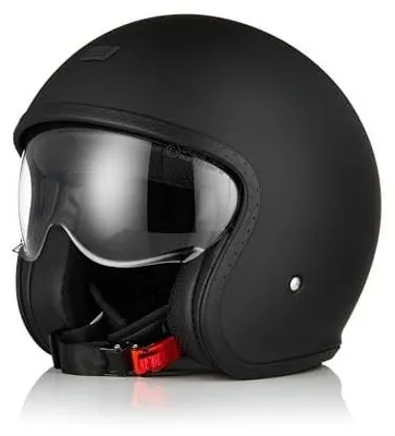 Immagine prodotto di Elzusha - Casco jet con visiera - Omologato ECE 22-06, adatto per scooter e moto