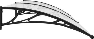 Obrázek produktu pro The Living Store Stříška na dveře černá a průhledná 240×80 cm PC