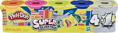 Produktbild von Hasbro Play-Doh 4-Pack plus 1 Silber