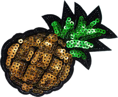Produktbild von Ananas Pailletten Bügelbild Aufnäher Aufbügler Miniblings Sommer Frucht 82x48mm