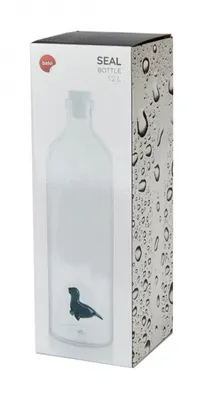 Obrázek produktu pro láhev na pití 1Seal,2 l 30 cm sklo / nerezová ocel transparentní