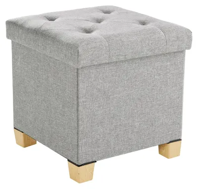 Productafbeelding van Sweetcrispy zitkruk met opbergruimte, lichtgrijs, 38x38x38 cm