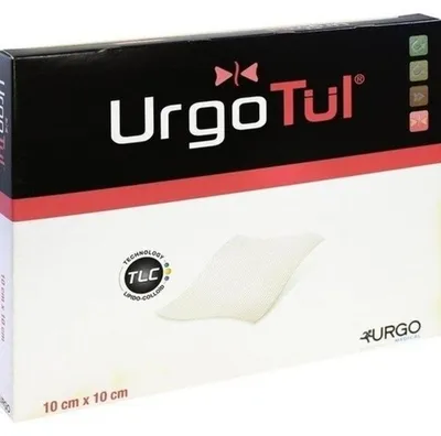 Productafbeelding van UrgoTül, 10 x 10 cm, lipidokolloid wondverband, 10 stuks. Wondverband
