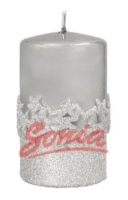 Produktbild von Artman Christmas Decorative Candle Ice Silber Stern - Roller Durchschnitt 1 STÜCK
