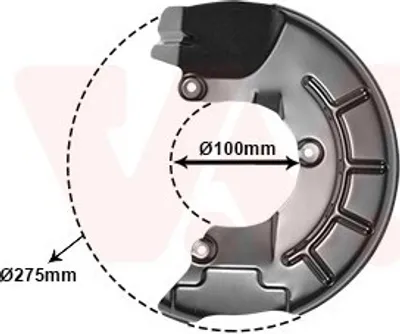 Produktbild von VAN WEZEL Spritzblech Bremsscheibe für VW POLO (9N) Vorne Links 5829371 Ankerblech