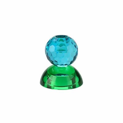 Produktbild von Gift Company Teelichthalter und Kerzenhalter Sari Blau Grün
