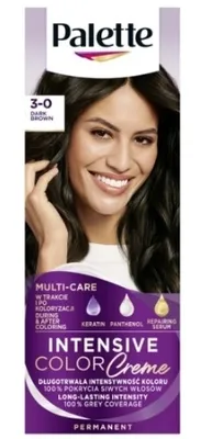 Produktbild von Schwarzkopf Palette Dunkelbraun Haarfarbe 3-0, Intensive Farbtönung & Grauabdeckung, 1 Stück