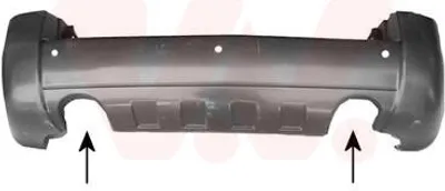 Produktbild von VAN WEZEL Heckstoßstange Stoßfänger Hinten für HYUNDAI TUCSON (JM)