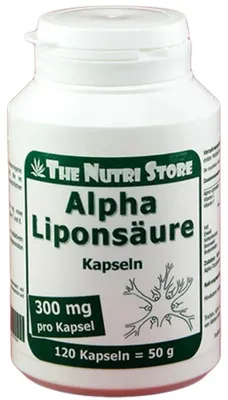 Produktbild von THE NUTRI STORE Alpha Liponsäure 300 mg Kapseln, 120 St. Kapseln