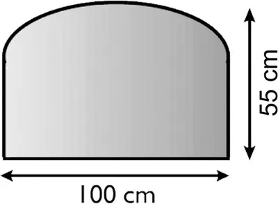 Produktbild von Metallbodenplatte Funkenschutzplatte 3 verschiedene Designs 100cm x 55cm