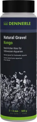 Produktbild von Dennerle Natural Gravel Kongo, 3-8 mm, 500 g - Natürlicher Kies für Süßwasser Aquarien, perfekt für Aquascaping