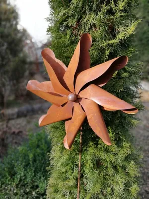Produktbild von Edelrost Gartenstecker Jasmin, Windradblume