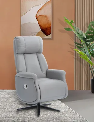 Produktbild von Relaxsessel mit Liegefunktion Lederoptik, ca. 75 x 83 x 115 cm - Hellgrau