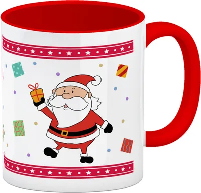 Produktbild von Weihnachtsmann Weihnachten Kaffeebecher Rot
