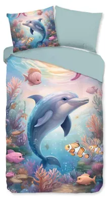 Productafbeelding van Good Morning Kinderdekbedovertrek "Baya" - Multi - (140x220 cm) - 100% Katoen
