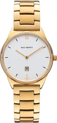 Produktbild von PAUL HEWITT Praia Gold Weiß Gehäusedurchmesser 33mm PH003158