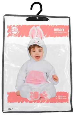 Produktbild von FIESTAS GUIRCA, Kaninchen Baby Kostüm - Kapuze, Overall und Füße - Tierkostüme für Karneval, Halloween und Kostümpartys - Ideal für Babys Uni