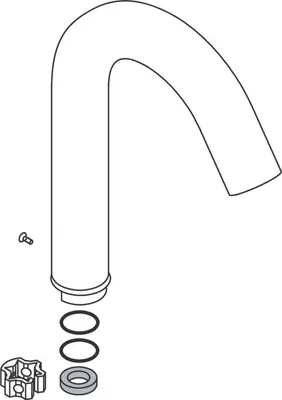 Produktbild von hansgrohe Auslauf für 2-Griff Waschtischarmatur chrom