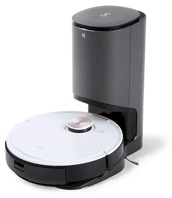 Productafbeelding van Ecovacs OZMO DEEBOT T8+, zonder stofzak, zwart, wit, rond, met stofzakhouder, 0,24 liter, oplaadbaar
