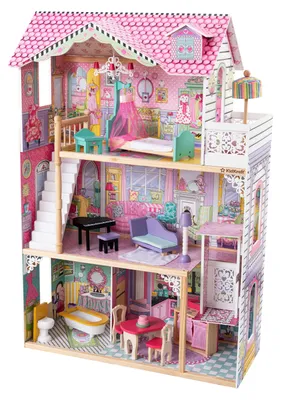Produktbild von KidKraft Holz Spielzeug Puppenhaus Annabelle inkl. 16 bunter Möbelstücke; 65079