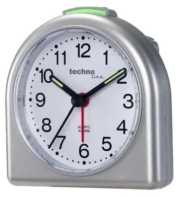 Zdjęcie produktu dla Technoline GENEVA-SD, Kwarcowy budzik, Srebrny, Wewnętrzna, 12h, 1x Mignon/AA/LR06, 85 x 85 x 30 mm