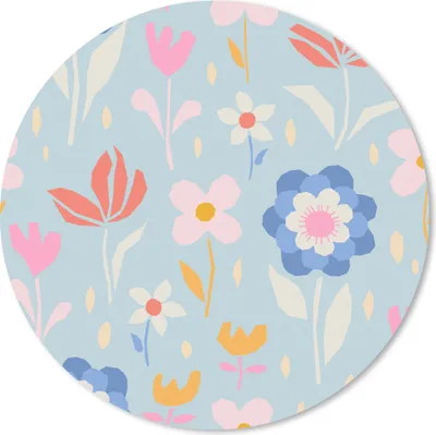 Produktbild von MuchoWow® Mauspad Mousepad Blumen - Pflanzen - Muster 40x40 cm - Mousepads - Maus Mat - Pad - Mausunterlage - Schreibtisch Accessoires