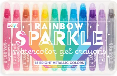 Zdjęcie produktu dla Kredki akwarelowe w kolorze metalicznym Rainbow Sparkle - zestaw 12 sztuk
