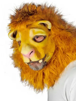 Produktbild von Löwe kinnfreie Latex Maske - Fasching Karneval Halloween