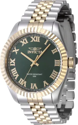 Obrázok produktu pre Invicta Specialty 47403 Pánske Hodinky - Quartz Hnutie - Nerezová Oceľ s Zeleným Ciferníkom - 43 mm