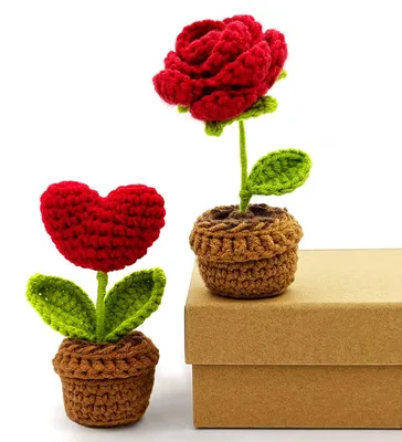 Immagine prodotto di Omgoods - Fiori all'uncinetto fatti a mano, un regalo romantico