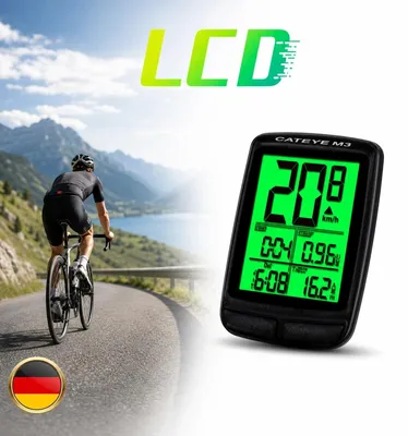 Produktbild von Fahrradcomputer LCD Tachometer Kabellos Funk Wasserdicht 2,4 Zoll Fahrrad DE