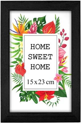 Obrázek produktu pro MG Design rámeček na obrázky 15 x 23 cm - barva černá, ze dřeva, s akrylovým sklem - pro vertikální nebo horizontální zavěšení/postavení, na fotografie, plakáty