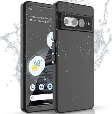 Immagine prodotto di Custodia impermeabile per Google Pixel 7 Pro, resistente alla polvere e alla neve, IP68 custodia protettiva completa con protezione dello schermo integrata nero
