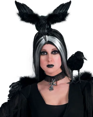 Produktbild von Krähen-Haarreif Halloween-Haarreif schwarz - Einheitsgröße