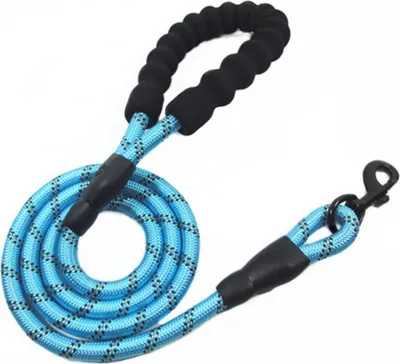 Produktbild von Haustierleine Reflektierende Hundeleine Nylon-Haustierleine Hochleistungs-Hundeleine - Blau 1,5 m