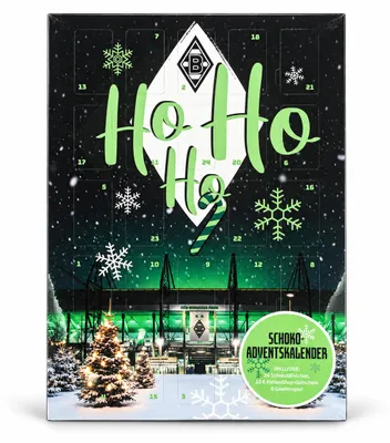 Produktbild von Borussia Mönchengladbach Adventskalender 2026 mit 24 Schokotäfelchen & 15 € Gutschein, KI-generiertes Bild
