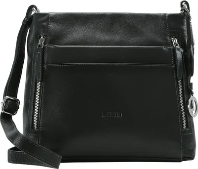 Produktbild von L.CREDI Leder Umhängetasche Sabrina Crossbody Bag Black schwarz