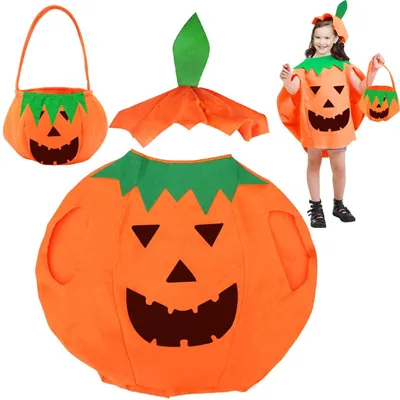 Produktbild von 3-teiliges Kürbiskostüm für Kinder zu Halloween