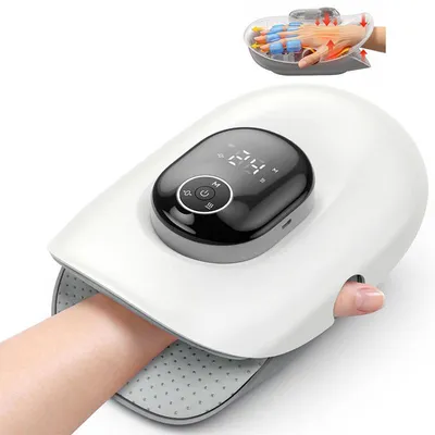 Produktbild von Handmassagegerät Wärme Fingerdehnung 4 Programme – 5 Druckstufen, 3 Temperaturen | Arthrose Handschuh für Damen & Herren