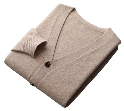 Productafbeelding van Heren V-hals Gebreid Vest van Wol voor Herfst en Winter