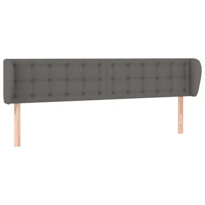 Produktbild von vidaXL Kopfteil mit Ohren Grau 203x23x78/88 cm Kunstleder
