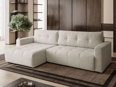 Produktbild von FurMeb24 ECKSOFA VIGO L-form 261 x 143 cm - CREME- mit Schlaffunktion und Bettkasten